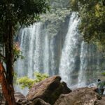 Scenery of a Cascading Waterfalls in Phnom Kulen National Park