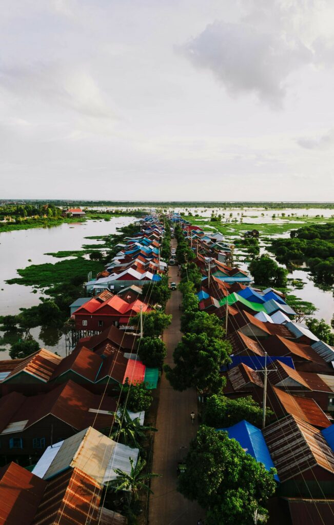 Floating platform in Tonlé Sap Lake