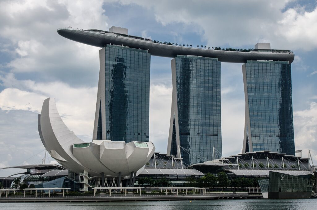 view in front of Marina Bay Sands