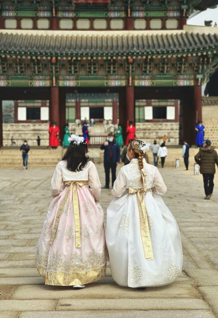 Hanbok in Gyeongbokgung Palace Seoul