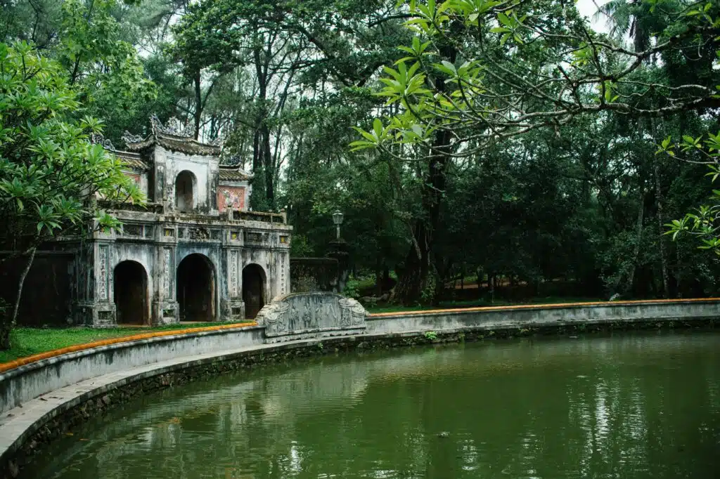 Pond at Tu Hieu Pagoda