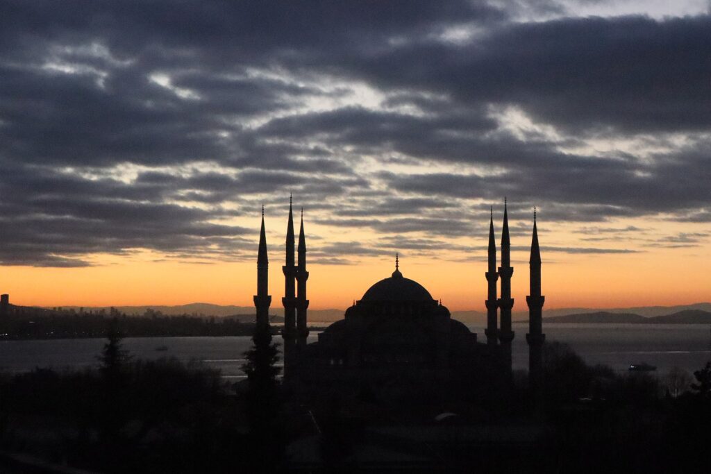 Blue Mosque by night