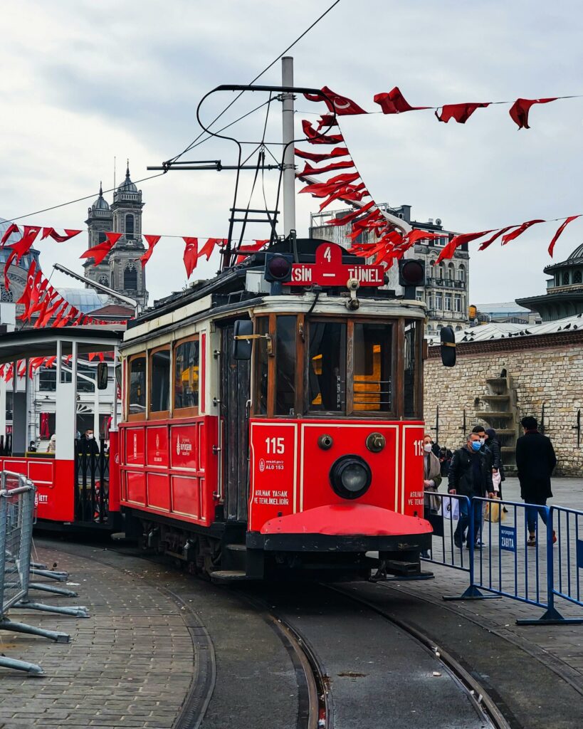 tram in Taksim Square