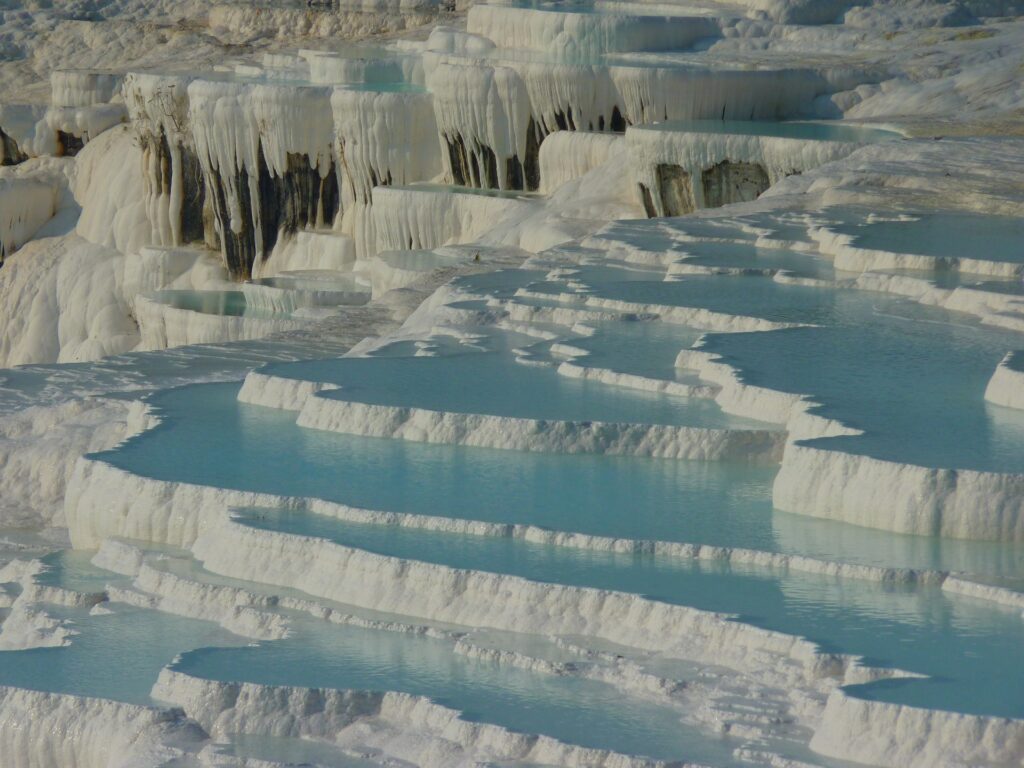 travertine terraces and thermal pools