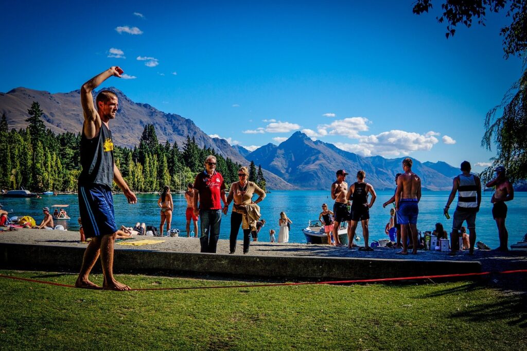 Queenstown, slackline