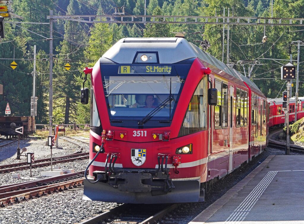 train in Saint Moritz