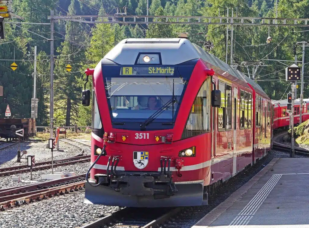 train in Saint Moritz