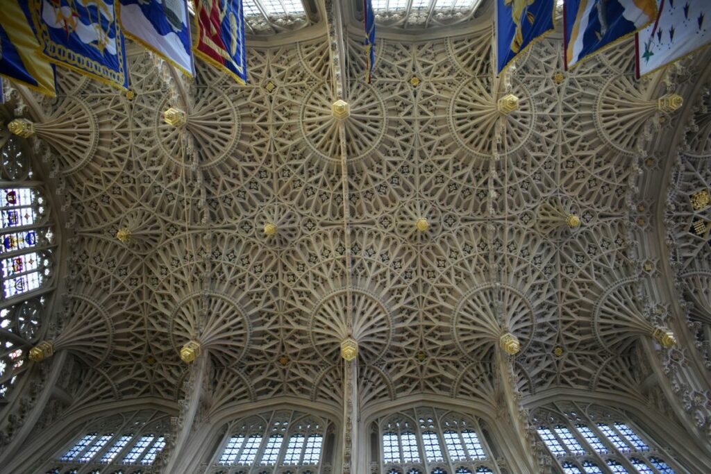 United Kingdom, London, Westminster abbey Ceiling 